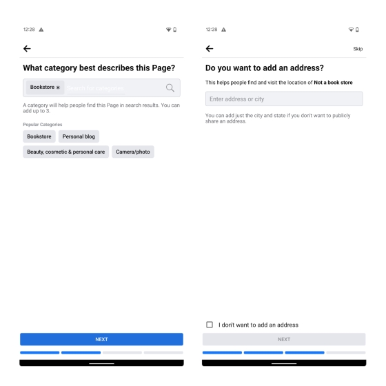 మీ Facebook వ్యాపార ఖాతాకు వర్గం మరియు చిరునామాను జోడించండి